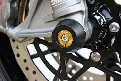 Слайдеры оси переднего колеса мотоцикла GSG с оранжевой анодированной вставкой 30E-30E-242-O-T38