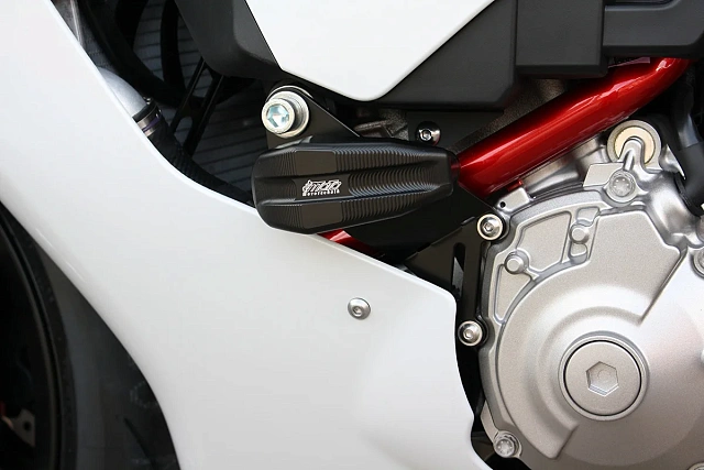 Слайдеры рамы мотоцикла продольные с черными кронштейнами GSG 1055025-Y49