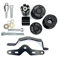 Слайдеры рамы мотоцикла с черными кронштейнами GSG 5544450-H27-SH