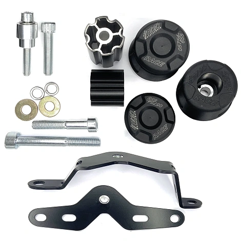 Слайдеры рамы мотоцикла с черными кронштейнами GSG 75490-K25-SH