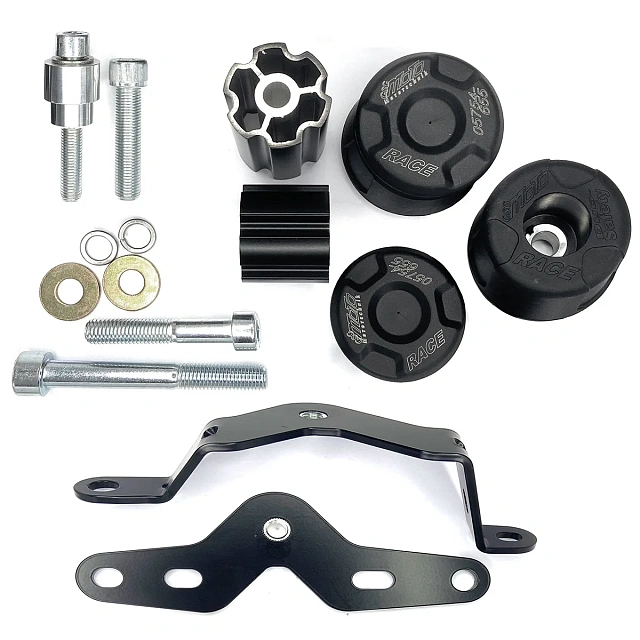 Слайдеры рамы мотоцикла с черными кронштейнами GSG 406026025-H53-SH