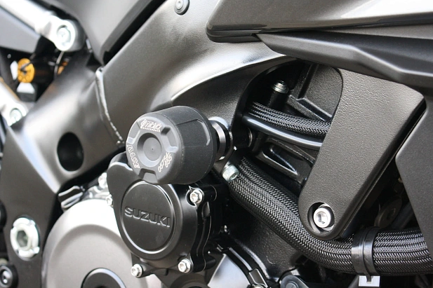 Слайдеры рамы мотоцикла с черными кронштейнами GSG 40602-S55-SH