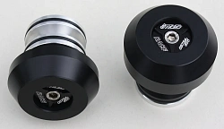 Слайдеры оси заднего колеса мотоцикла GSG с черной анодированной вставкой 55E-45E-59-O