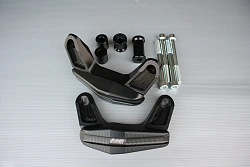 Слайдеры рамы мотоцикла продольные с черными кронштейнами GSG 1505025-K69-SH