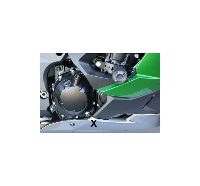 Слайдеры рамы мотоцикла с черными кронштейнами GSG 407040-K488-SH-DS