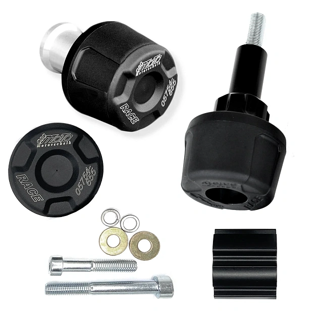 Слайдеры рамы мотоцикла с черными кронштейнами GSG 4060265-V2-DS-SH