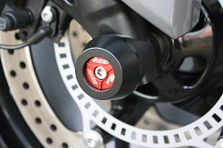 Слайдеры оси переднего колеса мотоцикла GSG с красной анодированной вставкой 30E-30E-242-O-T38