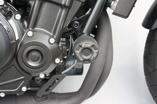 Слайдеры рамы мотоцикла с черными кронштейнами GSG 40602-H65-DS-SH