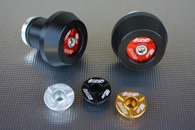 Слайдеры оси заднего колеса мотоцикла GSG с красной анодированной вставкой 50E-40E-49E-O