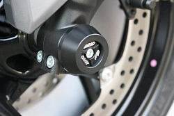 Слайдеры оси переднего колеса мотоцикла GSG с черной анодированной вставкой 30E-30E-242-O-T38