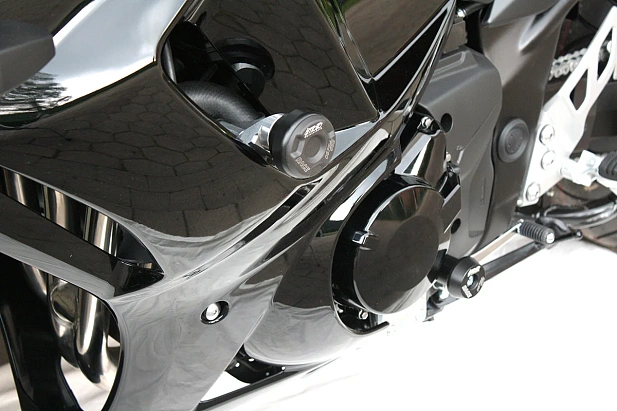 Слайдеры рамы мотоцикла с черными кронштейнами GSG 3549350-S48-SH