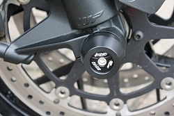 Слайдеры оси переднего колеса мотоцикла GSG с черной анодированной вставкой 33E-34E-254-O