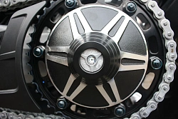 Слайдеры оси заднего колеса мотоцикла GSG с серебристой анодированной вставкой 65E-49E-O-H67