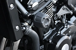 Слайдеры рамы мотоцикла с черными кронштейнами GSG 40602-K68-SH