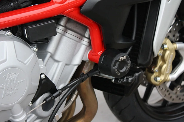 Слайдеры рамы мотоцикла с черными кронштейнами GSG 40602-M6-SH-DS