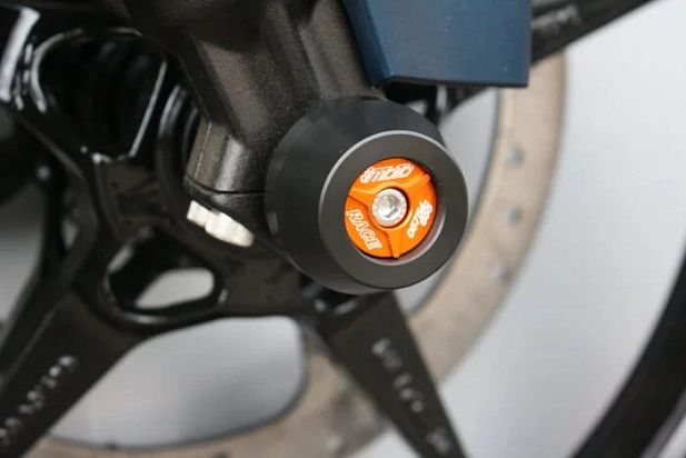 Слайдеры оси переднего колеса мотоцикла GSG с оранжевой анодированной вставкой 33E-35E-242-KM14