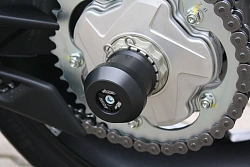 Слайдеры оси заднего колеса мотоцикла GSG с черной анодированной вставкой 77E-50E-O