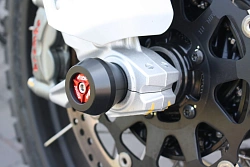 Слайдеры оси переднего колеса мотоцикла GSG с красной анодированной вставкой 41E-45E-D47