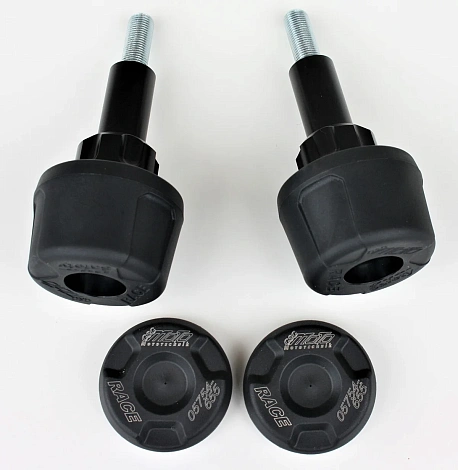 Слайдеры рамы мотоцикла с черными кронштейнами GSG 40602-M10-DS-SH