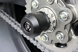 Слайдеры оси заднего колеса мотоцикла GSG с черной анодированной вставкой 77E-77E-55E-O