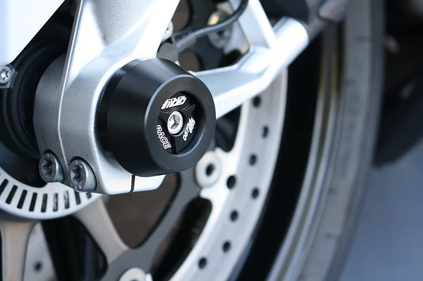 Слайдеры оси переднего колеса мотоцикла GSG с черными анодированными вставками 29E-33E-O