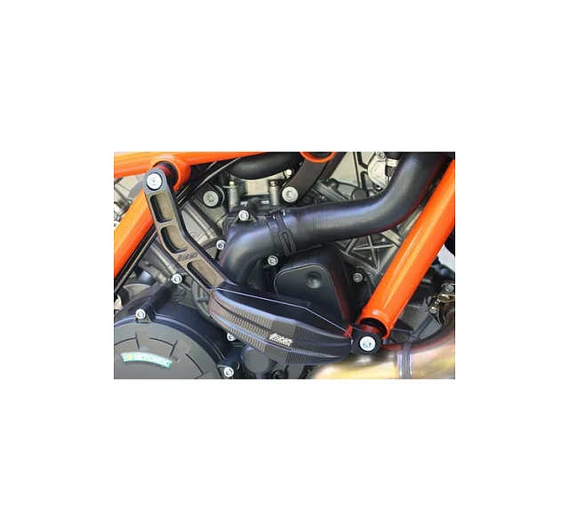 Слайдеры рамы мотоцикла продольные с черными кронштейнами GSG 1505040-KM16-SH