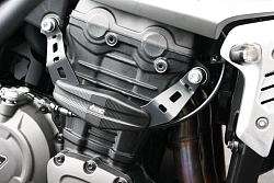 Слайдеры рамы мотоцикла продольные с черными кронштейнами GSG 1505040-T38-SH