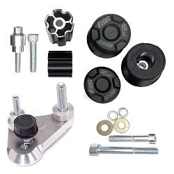 Слайдеры рамы мотоцикла с черными кронштейнами GSG 1224440-KM2-SH