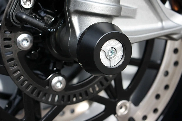 Слайдеры оси переднего колеса мотоцикла GSG с серебристой анодированной вставкой 30E-30E-242-O-T38