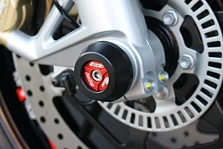 Слайдеры оси переднего колеса мотоцикла GSG с красной анодированной вставкой 30E-35E-49E-O