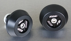 Слайдеры оси переднего колеса мотоцикла GSG с черной анодированной вставкой 22E-23E-49E-O