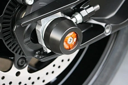 Слайдеры оси заднего колеса мотоцикла GSG с оранжевой анодированной вставкой 33E-33E-O