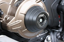 Слайдеры рамы мотоцикла продольные с черными кронштейнами GSG 391505025-H61-SH