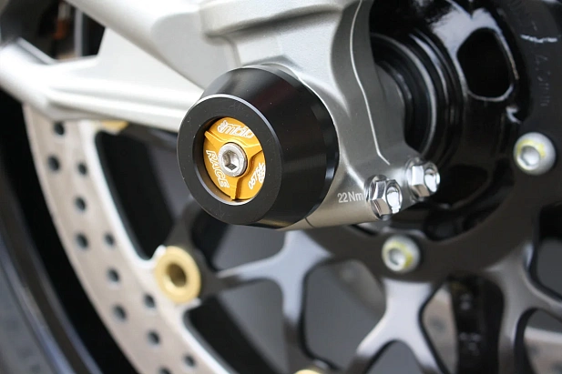 Слайдеры оси переднего колеса мотоцикла GSG с золотистой анодированной вставкой 28E-50E-O