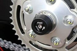 Слайдеры оси заднего колеса мотоцикла GSG с черной анодированной вставкой 50E-40E-49E-O